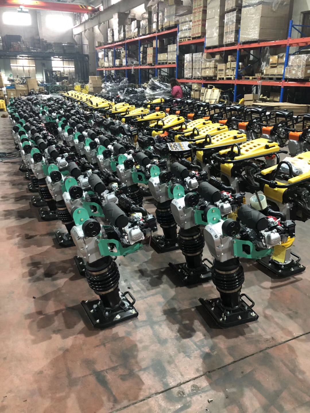Tamping rammers arranged for production and preparation
